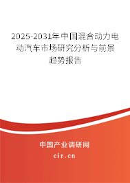 2025-2031年中國(guó)混合動(dòng)力電動(dòng)汽車(chē)市場(chǎng)研究分析與前景趨勢(shì)報(bào)告