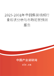 2025-2031年中國集裝機(jī)械行業(yè)現(xiàn)狀分析與市場前景預(yù)測報(bào)告