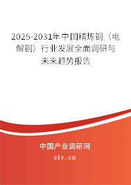 2025-2031年中國精煉銅（電解銅）行業(yè)發(fā)展全面調(diào)研與未來趨勢報(bào)告