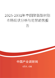 2025-2031年中國聚氨酯樹脂市場(chǎng)現(xiàn)狀分析與前景趨勢(shì)報(bào)告