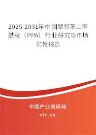 2025-2031年中國聚鄰苯二甲酰胺（PPA）行業(yè)研究與市場前景報告