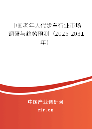 中國老年人代步車行業(yè)市場調(diào)研與趨勢預(yù)測（2025-2031年）