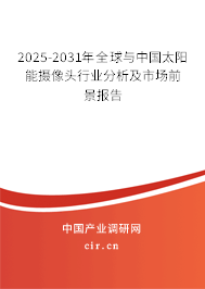 2025-2031年全球與中國太陽能攝像頭行業(yè)分析及市場前景報(bào)告
