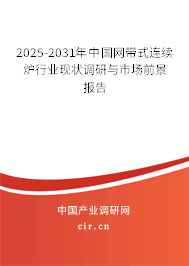 2025-2031年中國網(wǎng)帶式連續(xù)爐行業(yè)現(xiàn)狀調(diào)研與市場前景報告