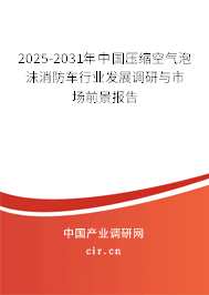 2025-2031年中國壓縮空氣泡沫消防車行業(yè)發(fā)展調(diào)研與市場前景報告