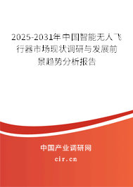 2025-2031年中國智能無人飛行器市場現(xiàn)狀調(diào)研與發(fā)展前景趨勢分析報告