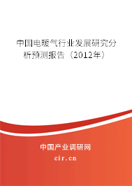 中國電暖氣行業(yè)發(fā)展研究分析預(yù)測報告（2012年）
