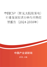 中國CSP（聚光太陽能發(fā)電）行業(yè)發(fā)展現(xiàn)狀分析與市場前景報(bào)告（2024-2030年）