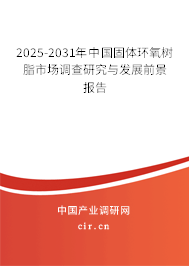 2024-2030年中國固體環(huán)氧樹脂市場調(diào)查研究與發(fā)展前景報告