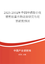 2025-2031年中國甲磺酸侖伐替尼膠囊市場調(diào)查研究與前景趨勢預(yù)測