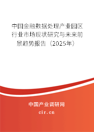 中國金融數(shù)據(jù)處理產業(yè)園區(qū)行業(yè)市場現(xiàn)狀研究與未來前景趨勢報告（2025年）