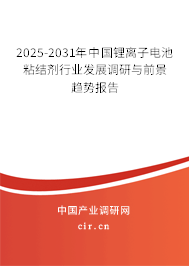 2025-2031年中國鋰離子電池粘結(jié)劑行業(yè)發(fā)展調(diào)研與前景趨勢報(bào)告