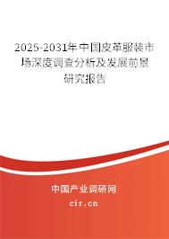 2025-2031年中國皮革服裝市場深度調(diào)查分析及發(fā)展前景研究報告