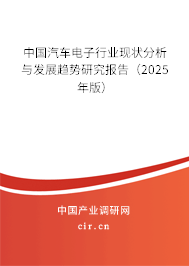中國汽車電子行業(yè)現(xiàn)狀分析與發(fā)展趨勢研究報告（2025年版）