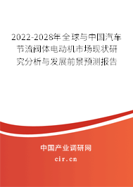 2022-2028年全球與中國(guó)汽車(chē)節(jié)流閥體電動(dòng)機(jī)市場(chǎng)現(xiàn)狀研究分析與發(fā)展前景預(yù)測(cè)報(bào)告