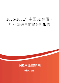 2025-2031年中國(guó)SD存儲(chǔ)卡行業(yè)調(diào)研與前景分析報(bào)告