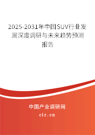 2025-2031年中國SUV行業(yè)發(fā)展深度調(diào)研與未來趨勢預(yù)測報(bào)告
