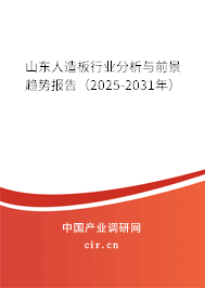 山東人造板行業(yè)分析與前景趨勢(shì)報(bào)告（2025-2031年）