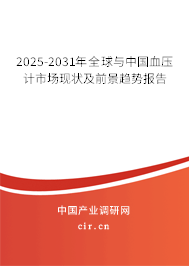 2025-2031年全球與中國血壓計市場現(xiàn)狀及前景趨勢報告
