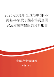 2025-2031年全球與中國(guó)4-環(huán)丙基-4-氧代丁酸市場(chǎng)調(diào)查研究及發(fā)展前景趨勢(shì)分析報(bào)告