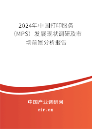2024年中國打印服務(wù)（MPS）發(fā)展現(xiàn)狀調(diào)研及市場(chǎng)前景分析報(bào)告