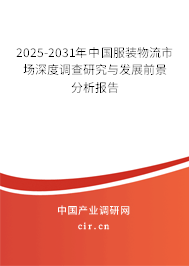 2025-2031年中國服裝物流市場深度調(diào)查研究與發(fā)展前景分析報(bào)告