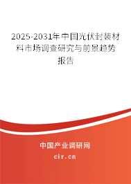 2025-2031年中國光伏封裝材料市場調(diào)查研究與前景趨勢報(bào)告