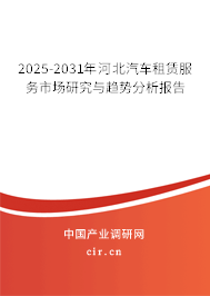 2025-2031年河北汽車租賃服務(wù)市場(chǎng)研究與趨勢(shì)分析報(bào)告