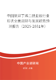 中國聚異丁烯二酰亞胺行業(yè)現(xiàn)狀全面調(diào)研與發(fā)展趨勢預(yù)測報(bào)告（2025-2031年）