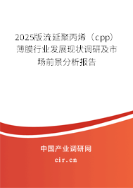 2025版流延聚丙烯（cpp）薄膜行業(yè)發(fā)展現(xiàn)狀調(diào)研及市場(chǎng)前景分析報(bào)告