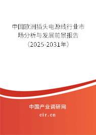 中國歐洲插頭電源線行業(yè)市場分析與發(fā)展前景報告（2025-2031年）