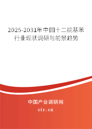 2025-2031年中國十二烷基苯行業(yè)現(xiàn)狀調(diào)研與前景趨勢