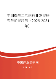 中國碳酸二乙酯行業(yè)發(fā)展研究與前景趨勢（2025-2031年）