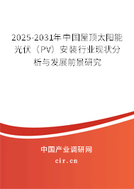 2025-2031年中國屋頂太陽能光伏（PV）安裝行業(yè)現(xiàn)狀分析與發(fā)展前景研究