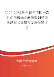2025-2031年全球與中國(guó)一次性使用帶通條麻醉穿刺導(dǎo)管市場(chǎng)現(xiàn)狀調(diào)研及發(fā)展前景報(bào)告