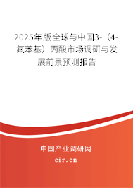 2025年版全球與中國(guó)3-（4-氟苯基）丙酸市場(chǎng)調(diào)研與發(fā)展前景預(yù)測(cè)報(bào)告