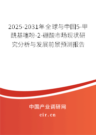 2025-2031年全球與中國5-甲酰基噻吩-2-硼酸市場現(xiàn)狀研究分析與發(fā)展前景預測報告