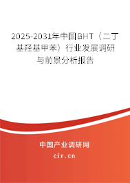 2025-2031年中國BHT（二丁基羥基甲苯）行業(yè)發(fā)展調(diào)研與前景分析報告