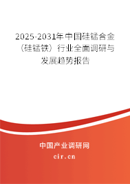 2025-2031年中國硅錳合金（硅錳鐵）行業(yè)全面調(diào)研與發(fā)展趨勢報告