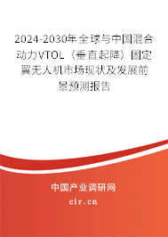 2024-2030年全球與中國混合動力VTOL（垂直起降）固定翼無人機(jī)市場現(xiàn)狀及發(fā)展前景預(yù)測報告