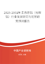 2025-2031年江西原鋁（電解鋁）行業(yè)發(fā)展研究與前景趨勢預測報告