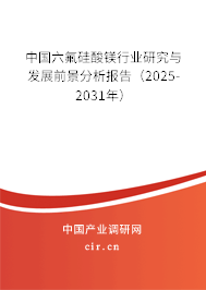中國(guó)六氟硅酸鎂行業(yè)研究與發(fā)展前景分析報(bào)告（2025-2031年）