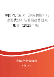 中國(guó)PET泡沫（滌綸樹脂）行業(yè)現(xiàn)狀分析與發(fā)展趨勢(shì)研究報(bào)告（2025年版）