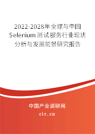 2022-2028年全球與中國(guó)Selenium測(cè)試服務(wù)行業(yè)現(xiàn)狀分析與發(fā)展前景研究報(bào)告