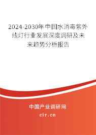 2024-2030年中國水消毒紫外線燈行業(yè)發(fā)展深度調(diào)研及未來趨勢分析報(bào)告