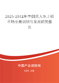 2025-2031年中國(guó)無(wú)人水上艇市場(chǎng)全面調(diào)研與發(fā)展趨勢(shì)報(bào)告