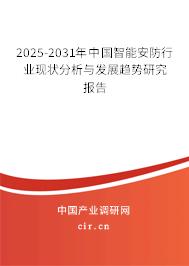 2025-2031年中國智能安防行業(yè)現(xiàn)狀分析與發(fā)展趨勢研究報告