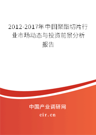 2012-2017年中國聚酯切片行業(yè)市場動態(tài)與投資前景分析報告