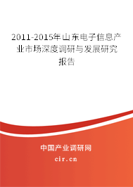 2011-2015年山東電子信息產(chǎn)業(yè)市場(chǎng)深度調(diào)研與發(fā)展研究報(bào)告