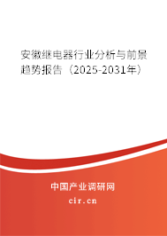 安徽繼電器行業(yè)分析與前景趨勢(shì)報(bào)告（2025-2031年）
